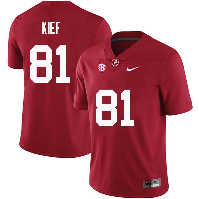 Alabama Crimson Tide Men's Derek Kief #81 Crimson NCAA Nike Authentic Stitched College Football Jersey CP16G53AY